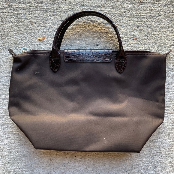 Longchamp Le Pliage - Python Leather + Heavy Nylon - Gently Pre-Loved - Picture 6 of 13